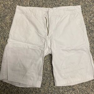 White flat front shorts size 34